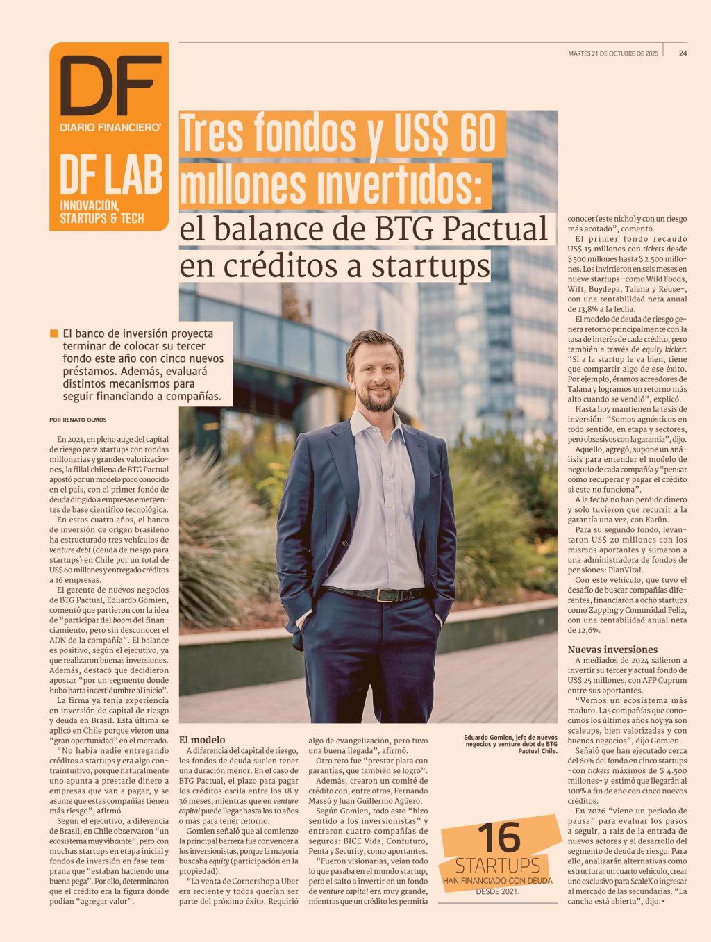 Entrevista Eduardo Gomien Fondos Venture Debt